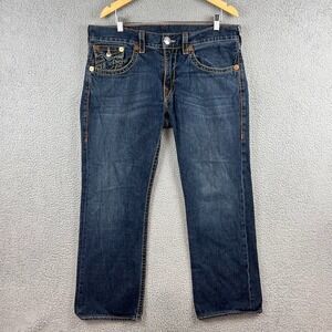VTG Y2K True Religion Ricky Big T Jeans Men's Sz 36 Seat 34 Meas. 38x32 USA